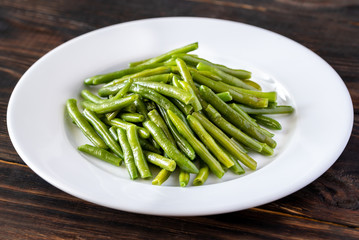 Portion of fried green beans