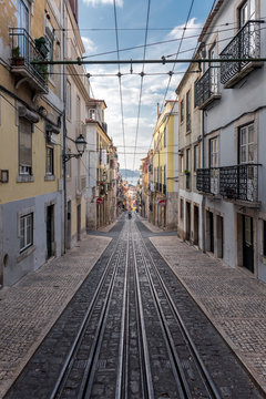 Portugal, Lisbon, Ascensor da Bica railway line