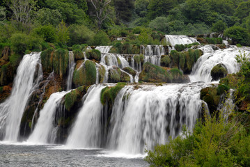 Fototapeta premium waterfall in the national park KRKA in Croatia