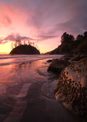 Sunset at a Rocky Beach, Northern California Coast