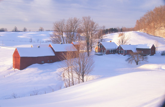 Jenne Farm with Winter Snow