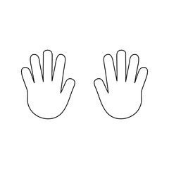 Hand icon. Human hand silhouette. Vector illustration