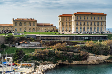 Fototapeta premium The Palais du Pharo at Marseille Old port, an historic palace built in 19th century, France