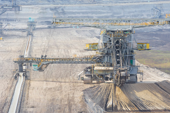Germany, Saxony, Schleenhain, View of brown coal mining