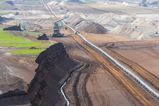 Germany, Saxony, Brown coal mining
