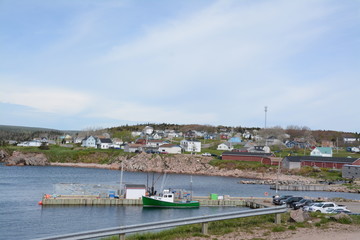 Fototapeta na wymiar Fishing Village Scene, Nova Scotia