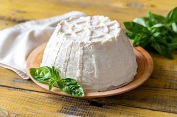 Ricotta with fresh basil