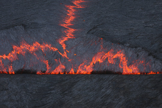 Ethiopia, Danakil Desert, Erta Ale, Lava lake