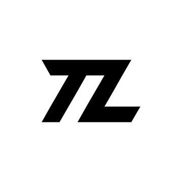 Logo TL monogram letter logo, black and white parallel lines creative initials LT