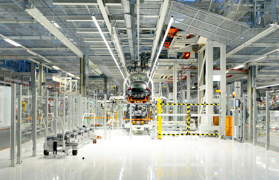 Production of cars in a factory