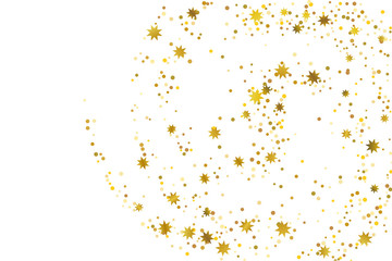 Golden glitter confetti.