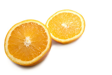Orange cut haft isolated on white background. With clipping path.