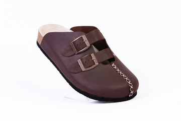 orthopedic leather slippers for women