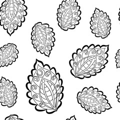 Vector seamless pattern in different sizes on a white background.