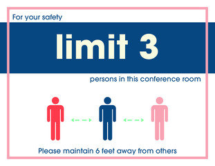 Limit 3 Persons in this Conference Room