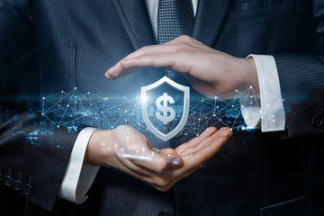 Concept of protection and security of dollars.