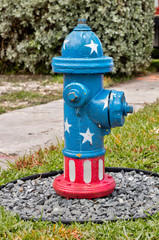Fototapeta na wymiar Captain America fire hydrant 