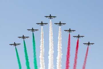 
The tricolor arrows of the Italian Air Force