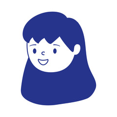 Isolated avatar woman cartoon vector design