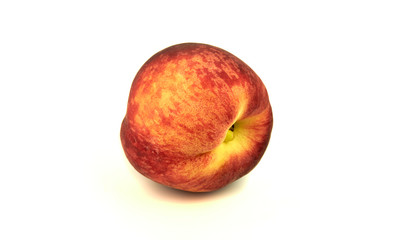 Beautiful Peach. Fresh peach isolated on white background.