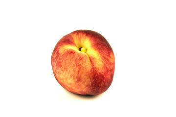 Fresh peach isolated on white background. Beautiful Peach.