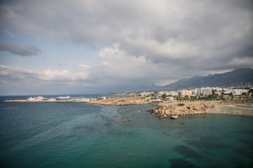 Kyrenia Girne harbour in north Cyprys Turkey 