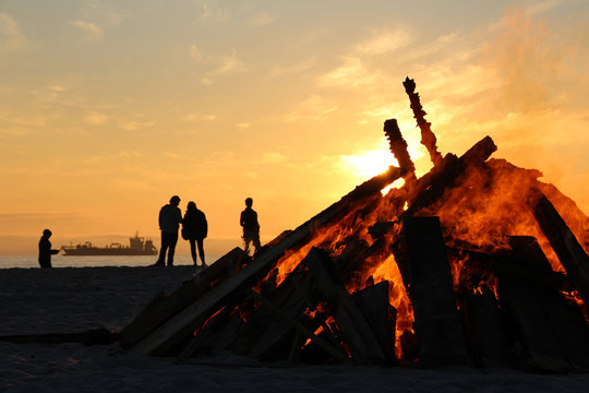 Deutschland, Schleswig-Holstein, Sylt, Kampen, Mittsommernacht - Mittsommerfeier
