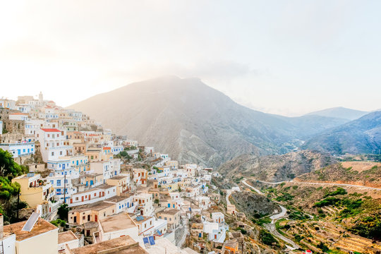 Griechenland, Karpathos, Olymbos, Abendstimmung in Olymbos