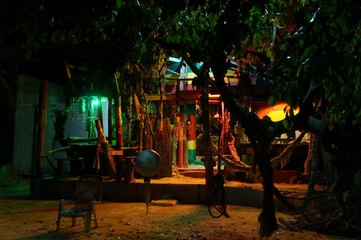 Rasta bar at night