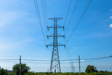 Thailand, Power Line, Electricity, Sending, Sky