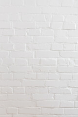 Naklejka premium white painted brick wall in white paint