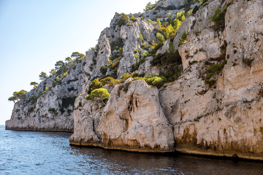 Frankreich, Provence-Alpes-C&ocirc;te d'Azur, Marseille, Die Stadt Cassis an der Calanque K&uuml;ste ist immer noch ein charmantes Fischerdorf. Von Cassis aus mit dem Motorboot entlang der Calanque K&uuml;ste