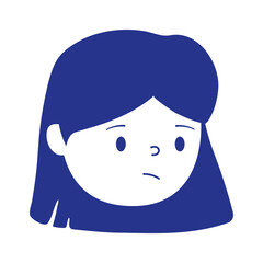 Isolated avatar woman cartoon vector design