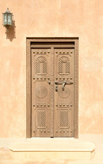 Red ground clay wall texture, ancient Middle East architecture