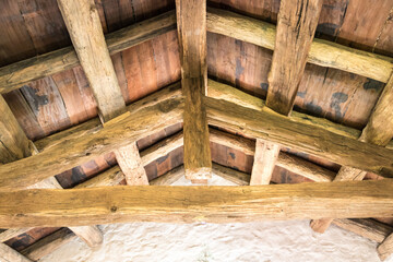 Raw and ancient wood texture, copy space photo