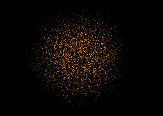 Abstract golden crumbs shiny glitter background