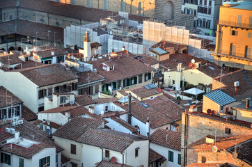 Vista casas en la ciudad de Florencia, italia