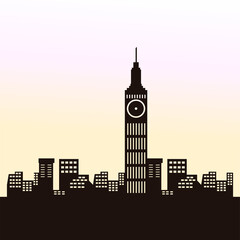 Fototapeta na wymiar City skyline of London