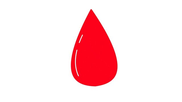 drop blood. World Blood Donor Day. Logo for blood donation awareness organizations. Blood donation animation