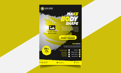 Unique Fitness Flyer Design Template