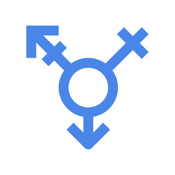 Vector illustration of the gender neutral symbol