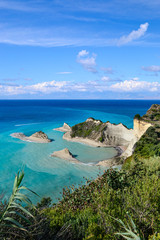 Fototapeta na wymiar Cape Drastis at Corfu island in Greece.