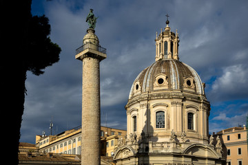 Fototapeta premium Rome, Italy: in close up on the left the 
