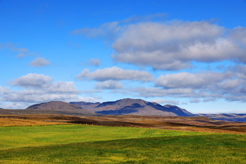 Summer landscape in Pingvellir National Park, Iceland, Europe