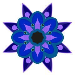 Isolated colored mandala
