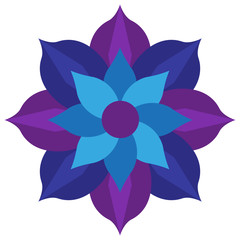 Isolated colored mandala