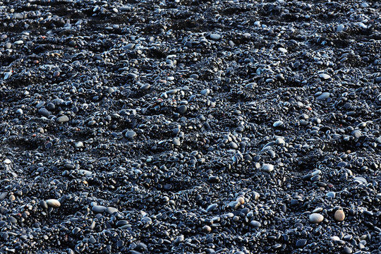 Black beach, laso known as Reynisfjara in Iceland, Europe