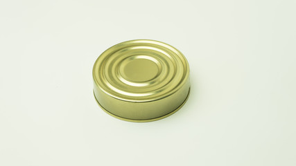 Tin can for food preservation for long-term storage. Isolated