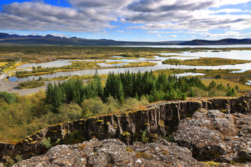 Thingvellirr Rift valley in Iceland, Europe