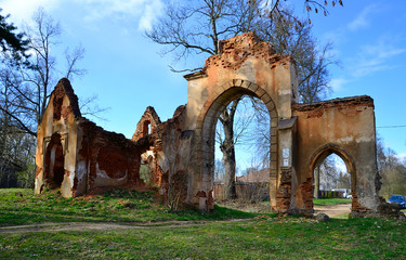 Gates to  Hutten-Czapsky Manor.  Stankovo, Belarus.